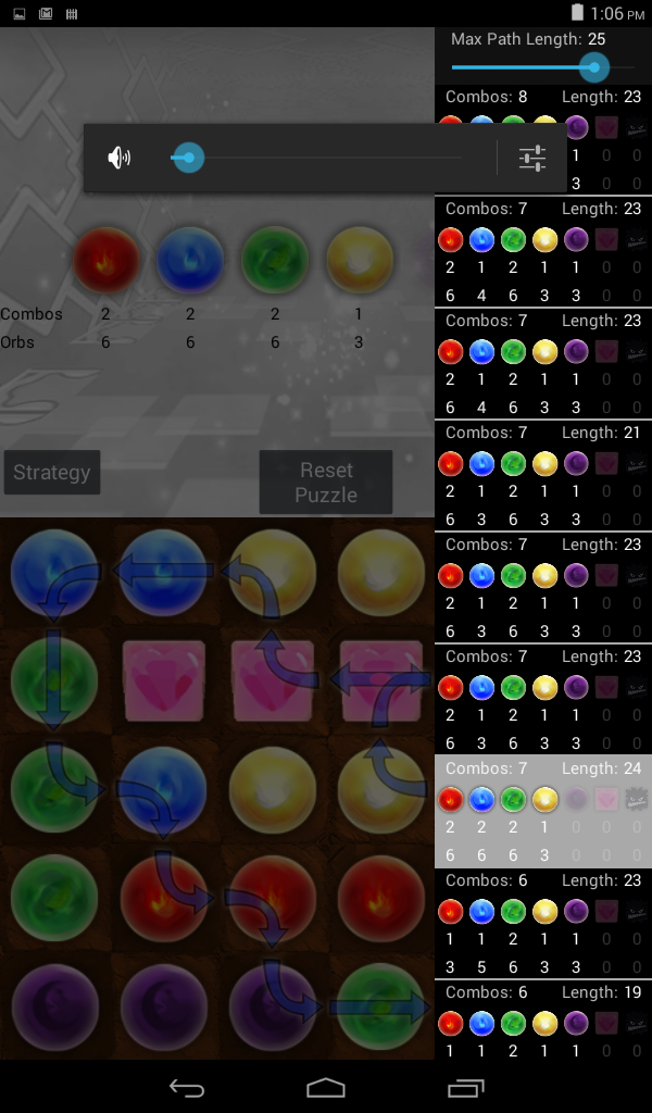 Screenshot of Solver for Puzzle & Dragons