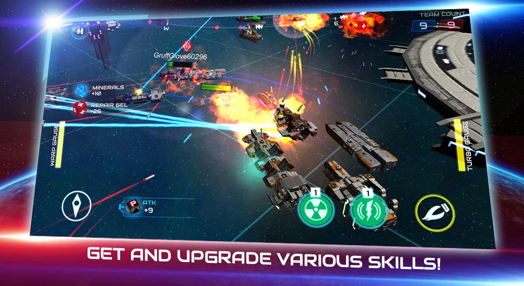 Screenshot of Starship battle