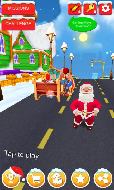 Santa Run Game Screenshot