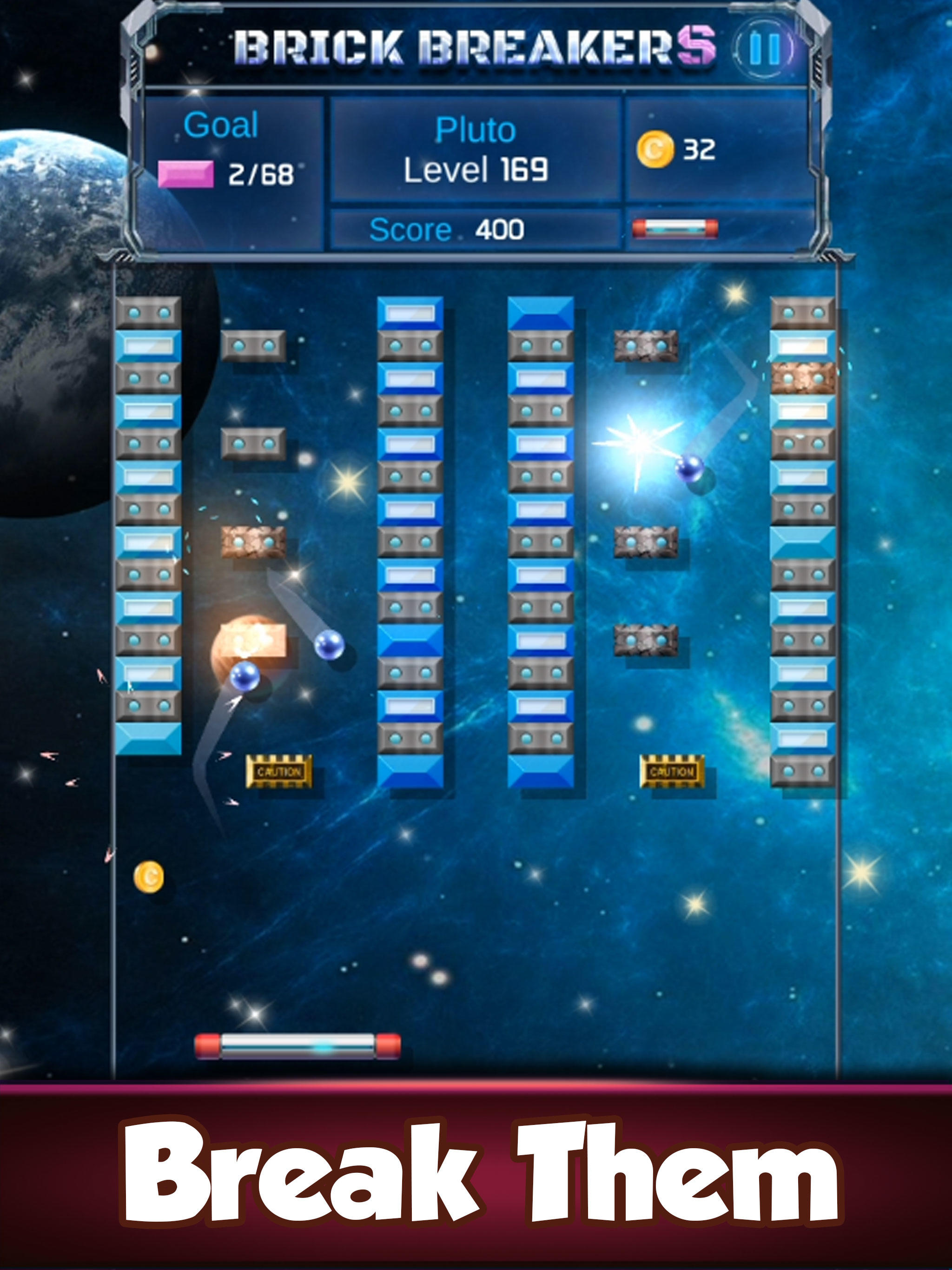 Brick Breaker : Space Outlaw Game Screenshot