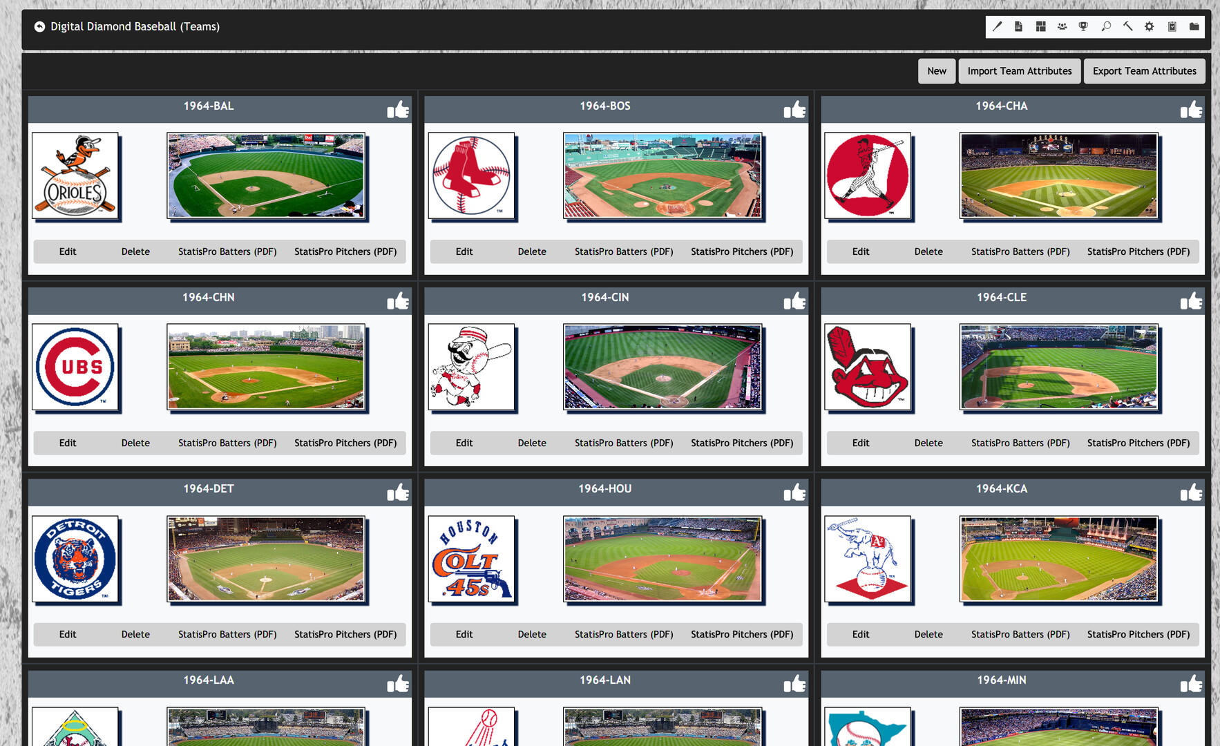 Digital Diamond Baseball V12 screenshot game