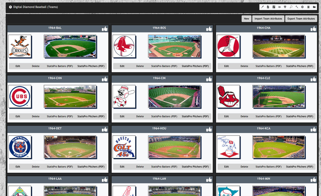 Screenshot of Digital Diamond Baseball V12