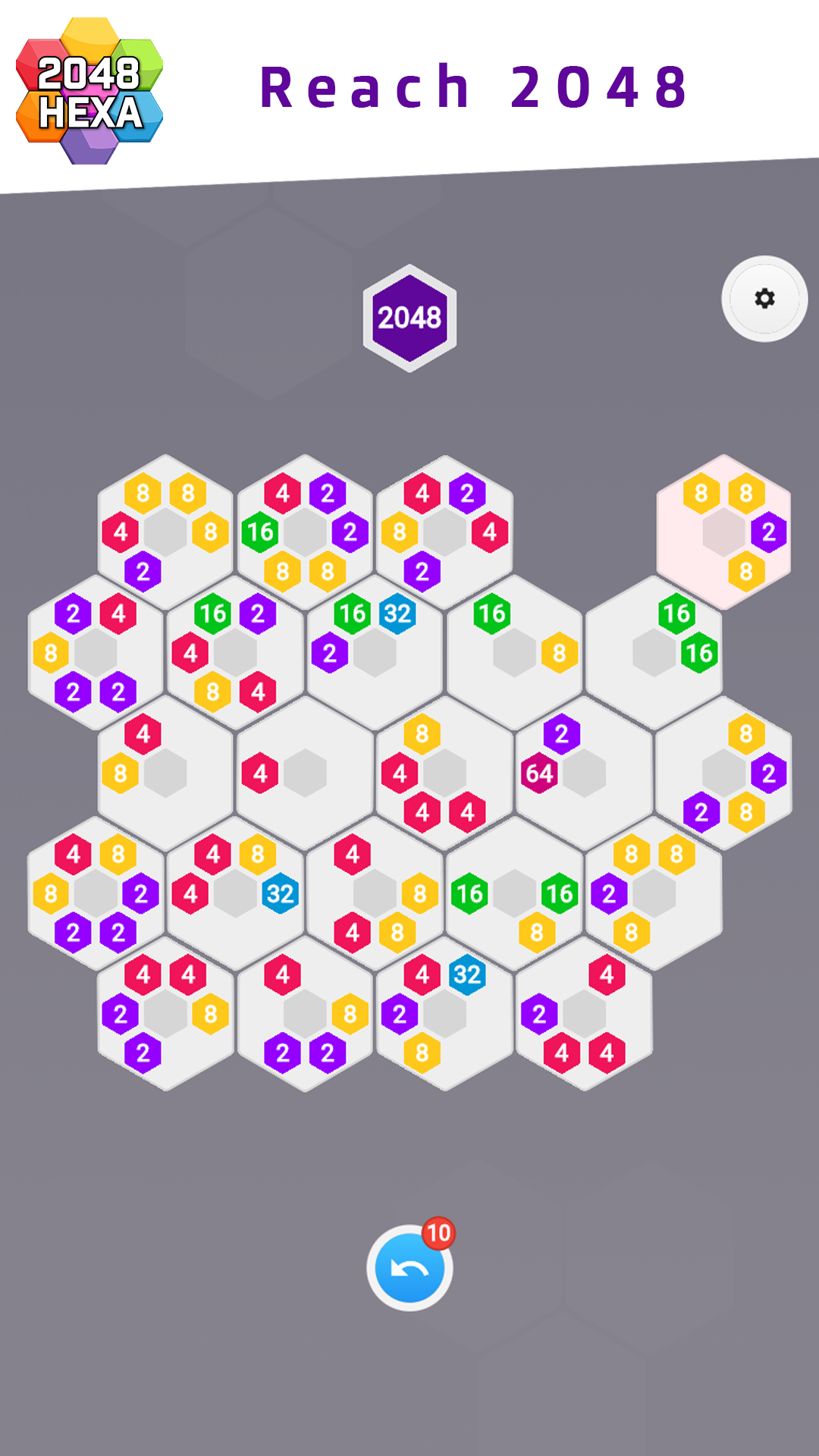 2048 Hexa Game Screenshot