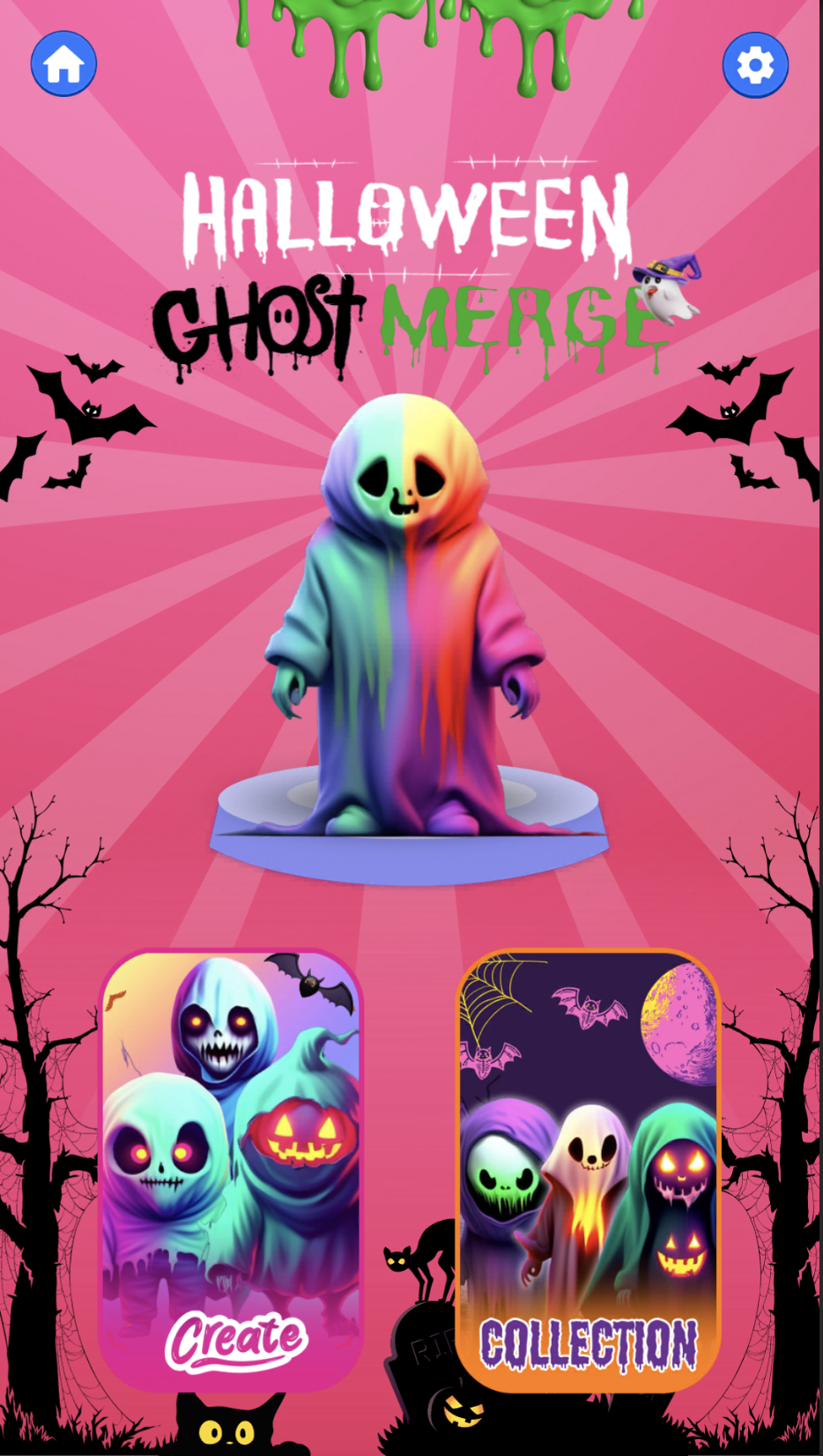 Halloween Merge Ghosts ゲームのスクリーンショット