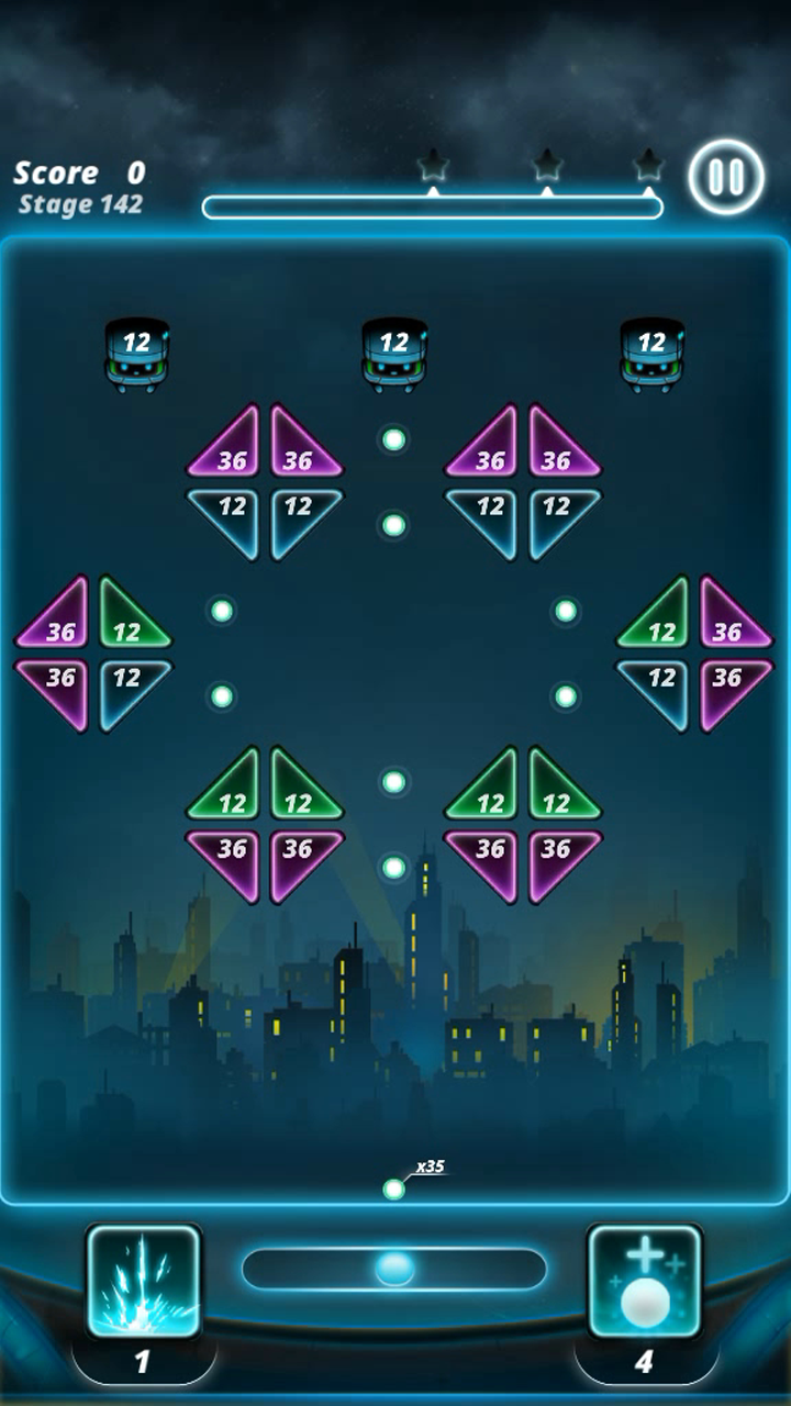 Скриншот игры Brick puzzle master : ball vader