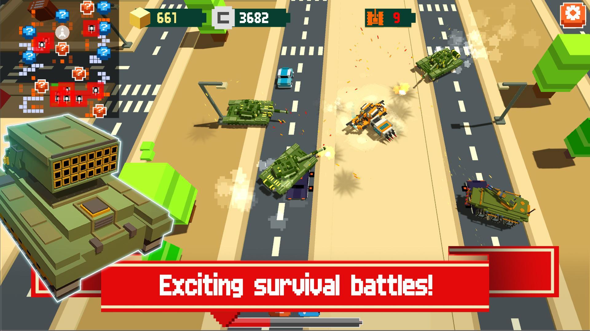 Screenshot 1 of Ataque de tanque de caixas de guerra 
