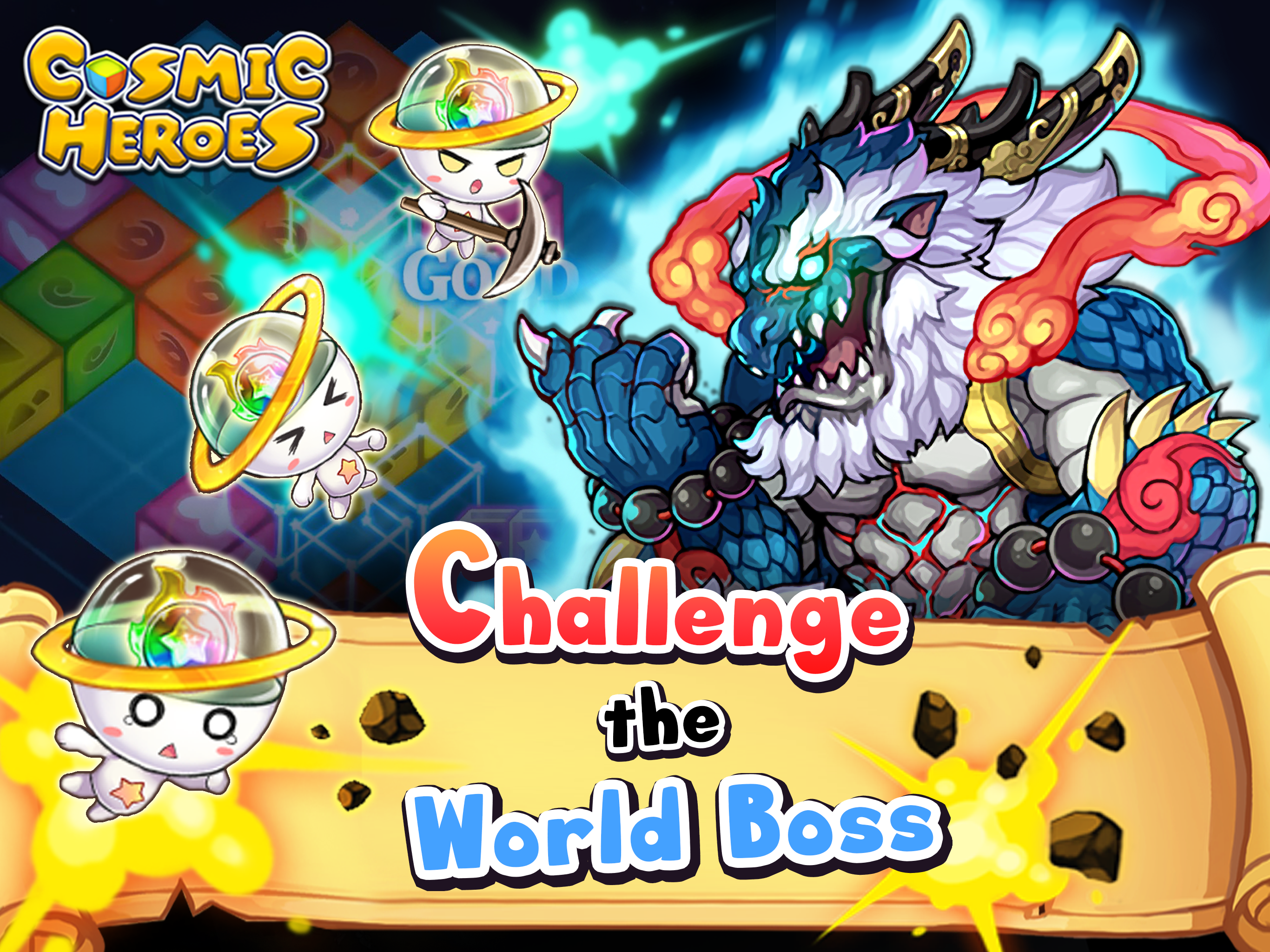 Cosmic Heroes - 3D Puzzle x RPG Game Screenshot