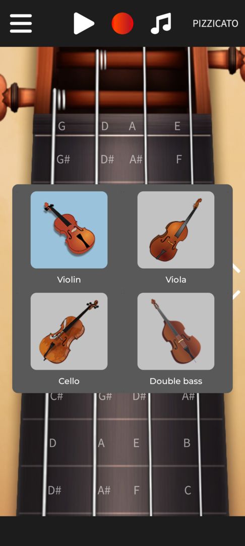Screenshot of Real Violin Solo