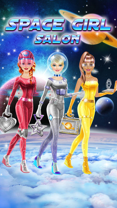 Скриншот игры 外層空間女孩沙龍 - 化妝和禮服遊戲的女孩和孩子們