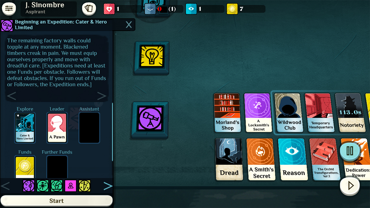 Cultist Simulator Game Screenshot