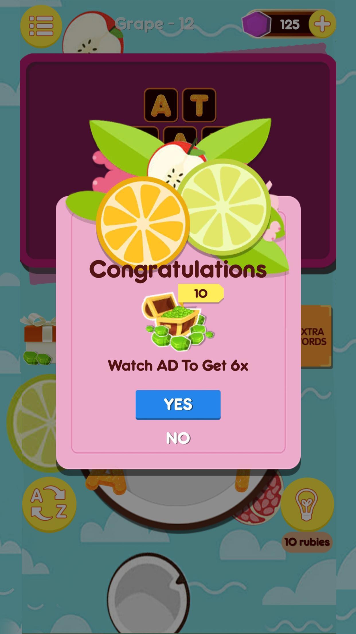 Fruit Spelling Ninja Game Screenshot