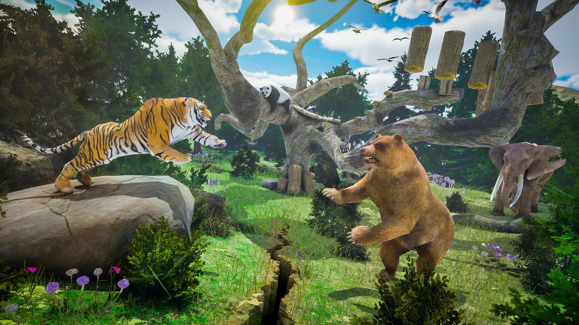Animal Simulator: Parkour Game Game Screenshot