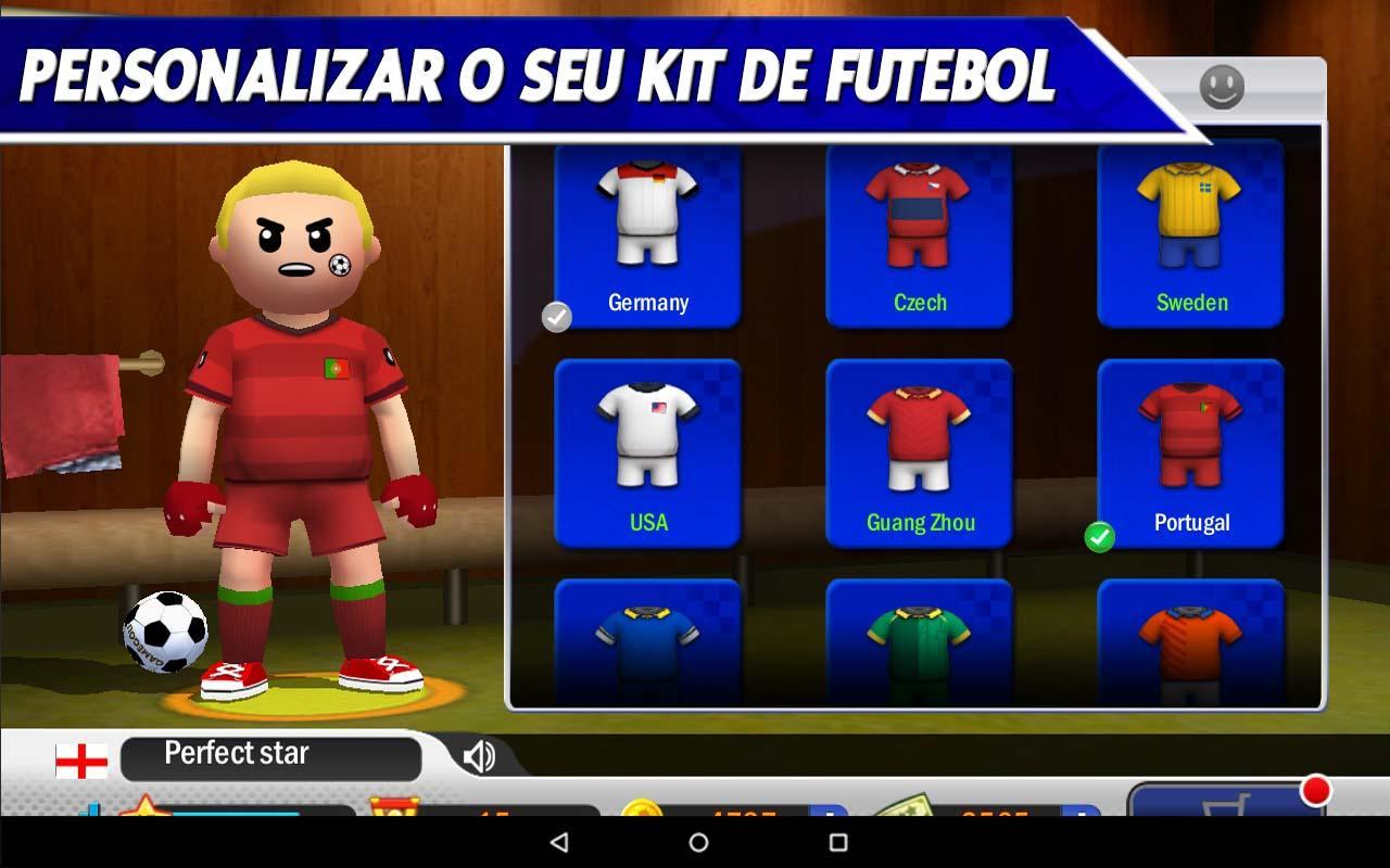 Captura de Tela do Jogo Perfect Kick - futebol