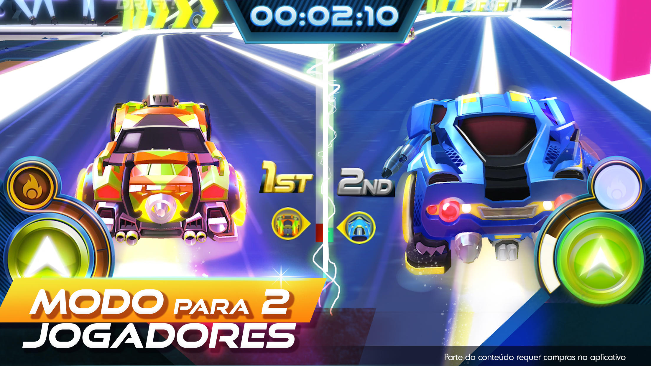 Captura de Tela do Jogo RaceCraft - Constrói e Corre