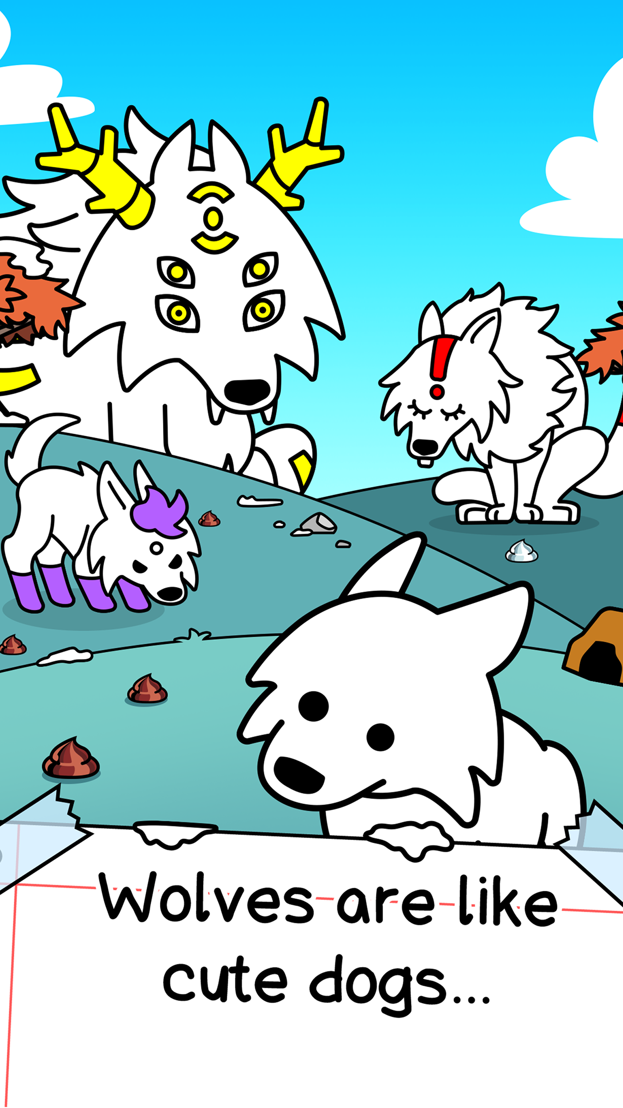 Screenshot of Wolf Evolution: Merge Wild Dog