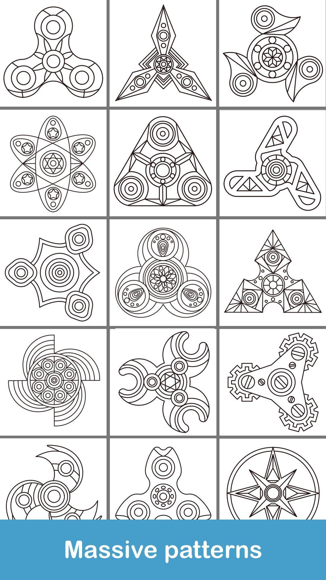 Fidget Spinner Coloring Books Game Screenshot