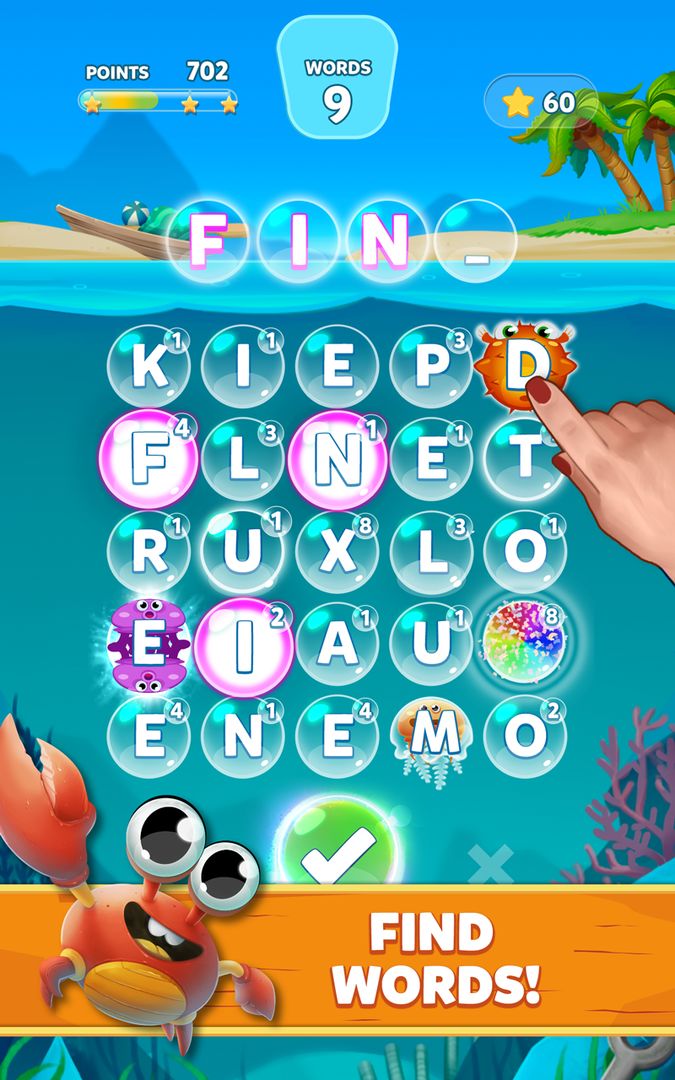 Bubble Words - Word Games Puzz ภาพหน้าจอเกม