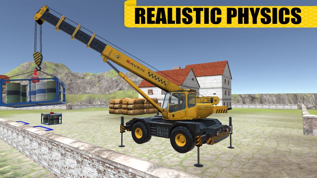Screenshot of Crane and Tractor Simulation Game
