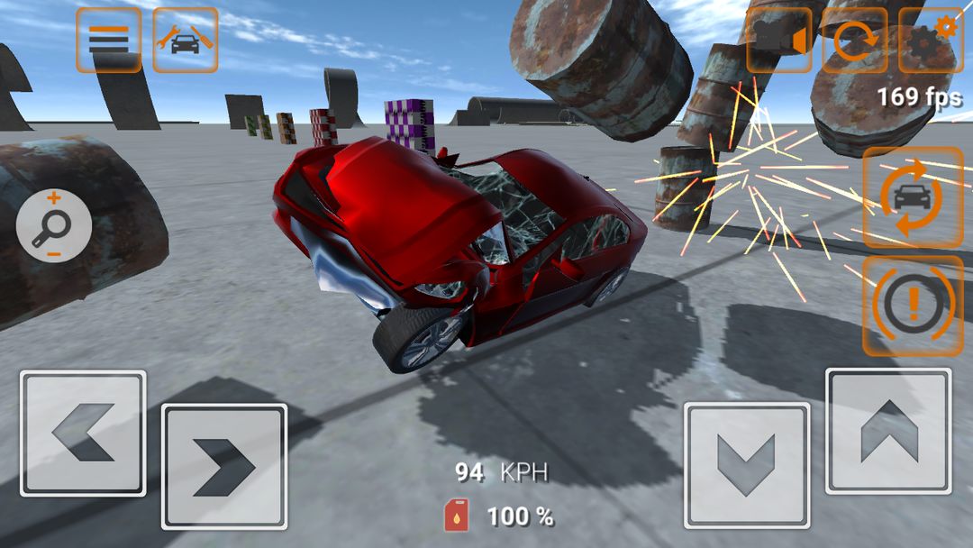 Screenshot of Deforming car crash 2