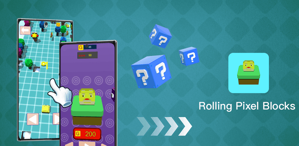 Banner of Rolling Pixel Blocks 1.0.0