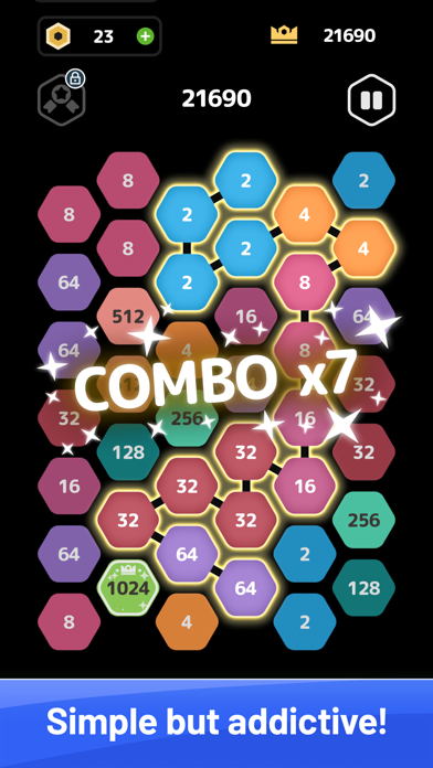 HexaMerge - Number Puzzle screenshot game