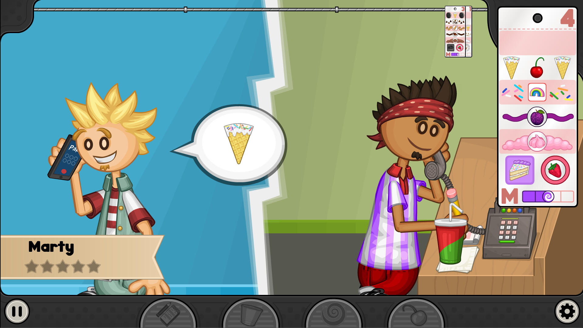 Papa's Freezeria Deluxe Game Screenshot