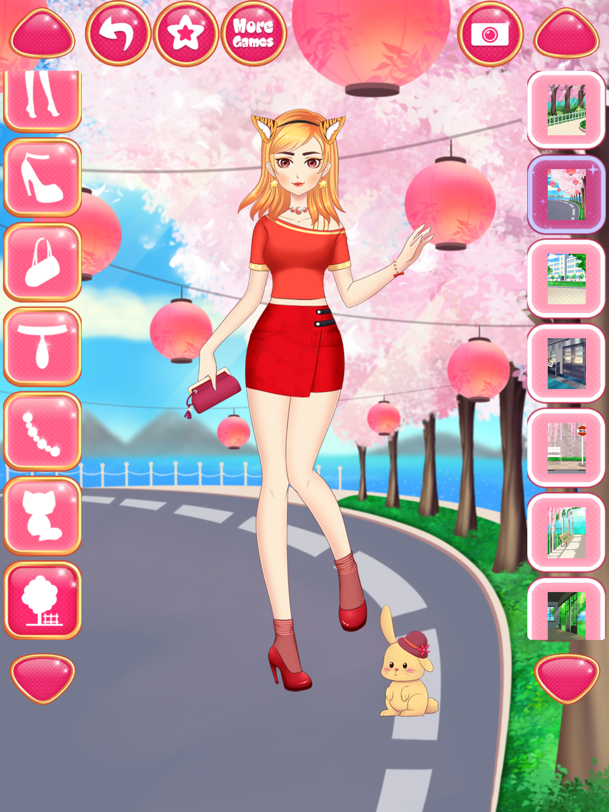 Anime Girls Dress up Games Game Screenshot
