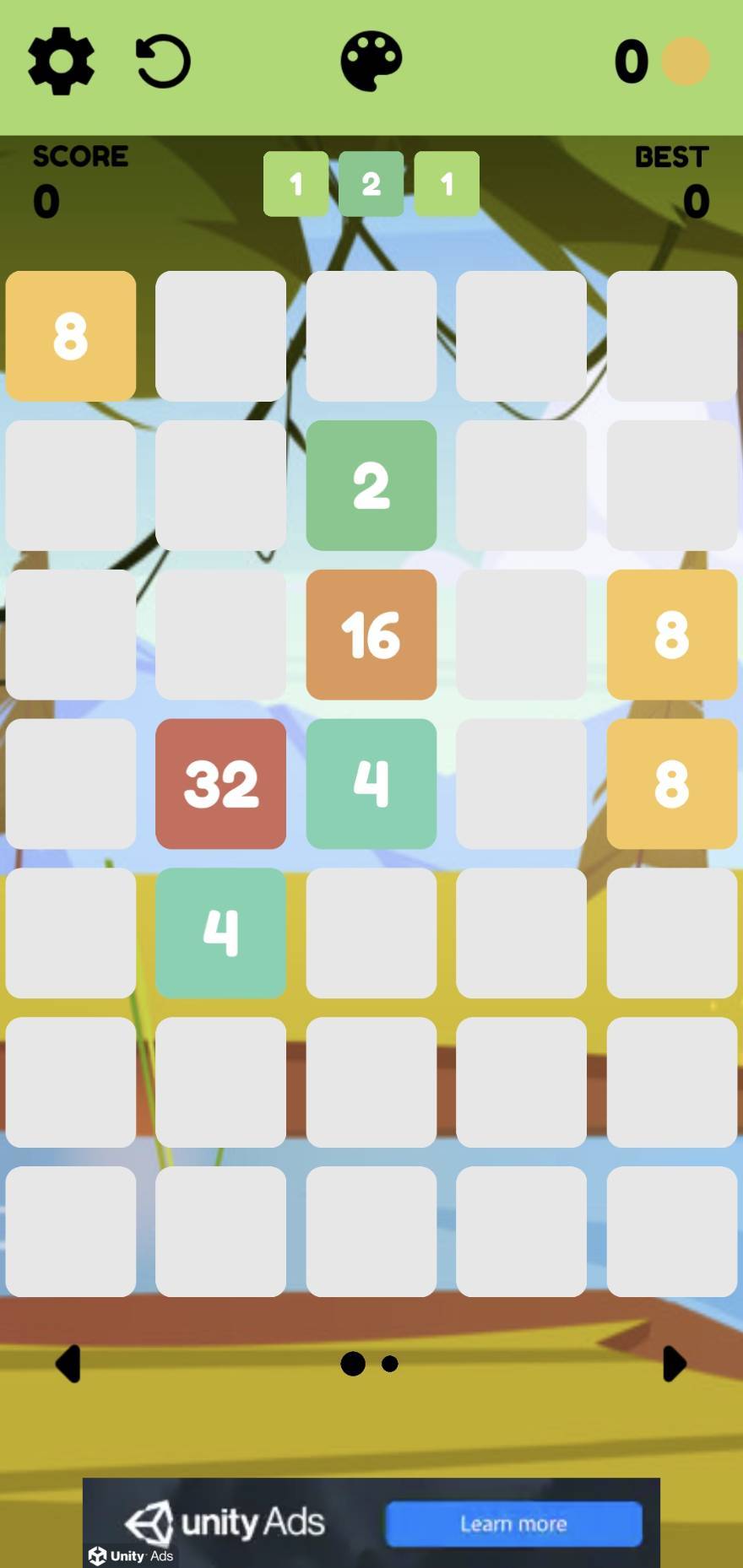 2048 게임 스크린샷