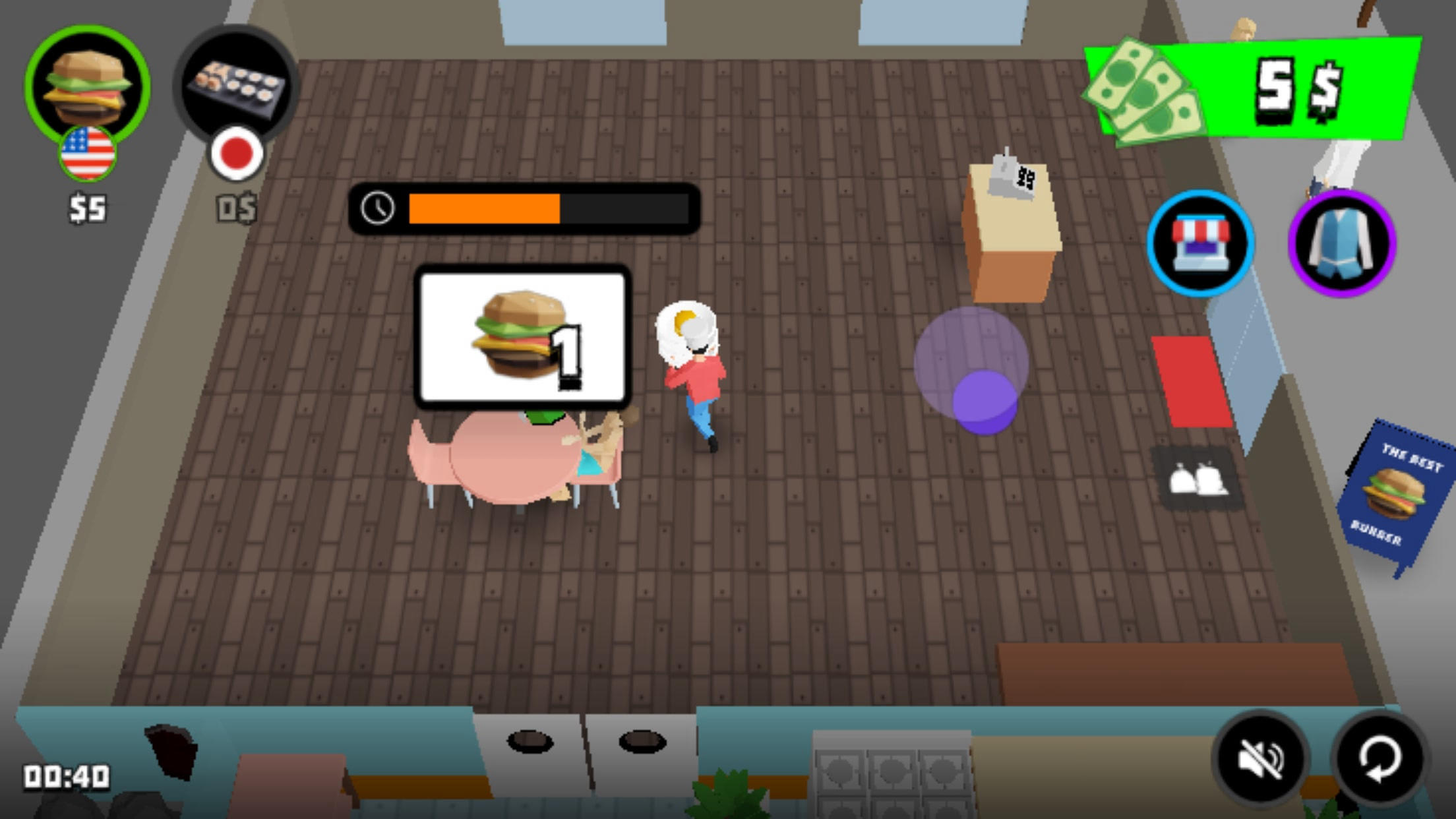 Ảnh chụp màn hình Burger Bounty : Cooking Game