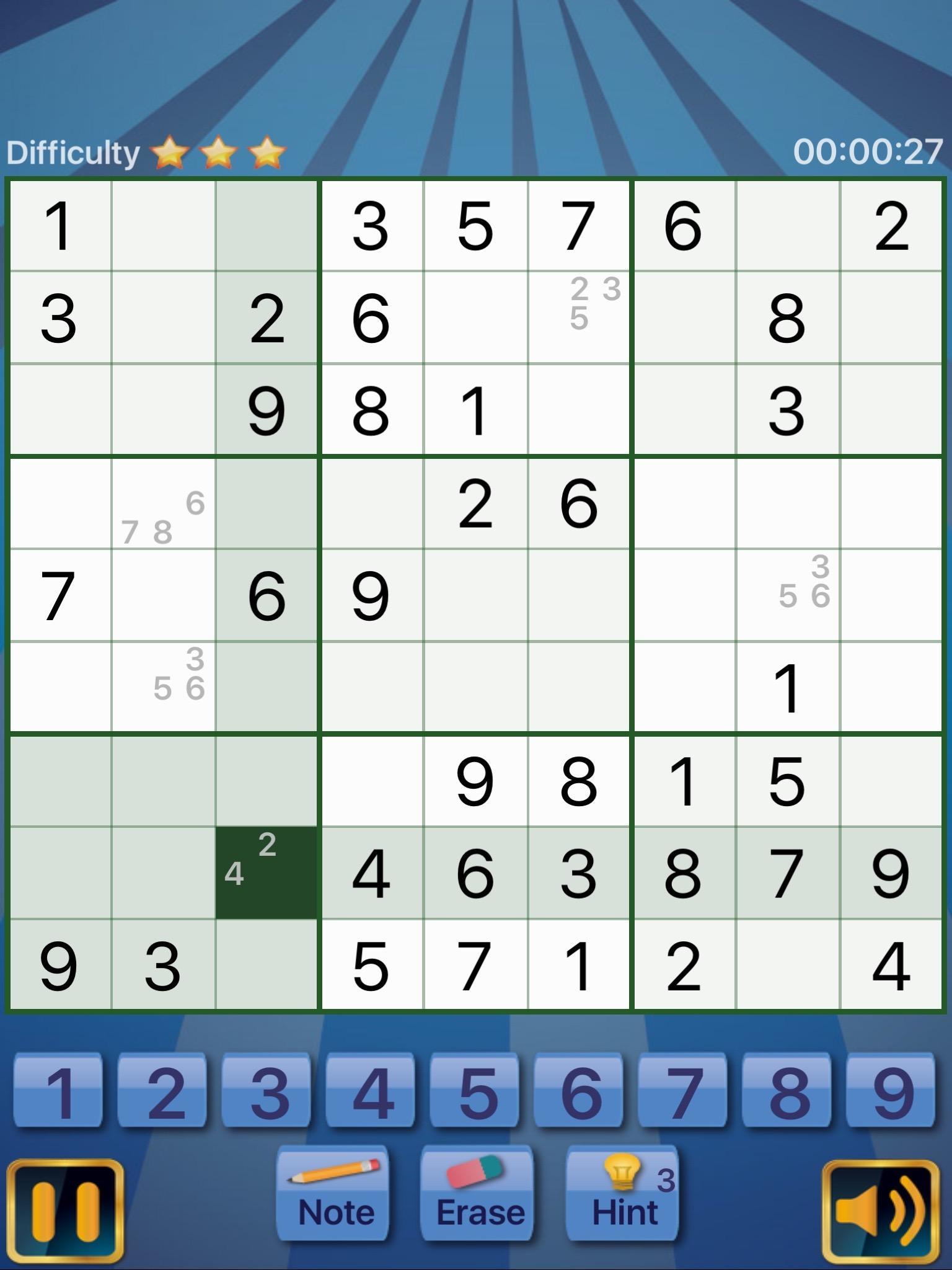 Sudoku - The Way of Kings Game Screenshot