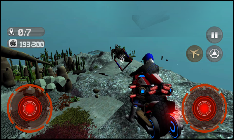 Flying Submarine Motorcycle Game Screenshot