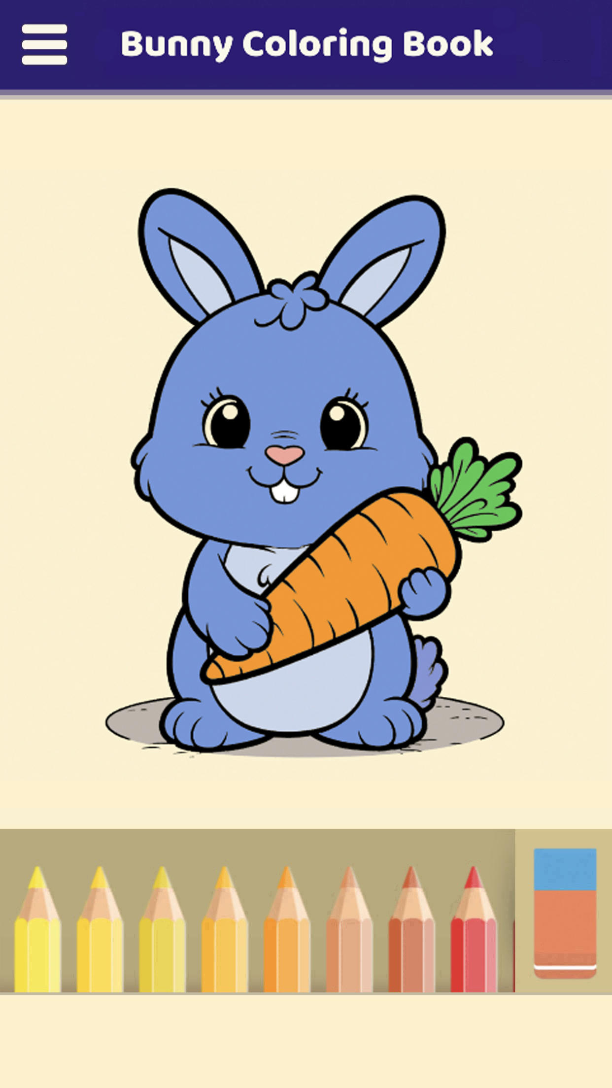 Bunny Coloring Book Game Screenshot