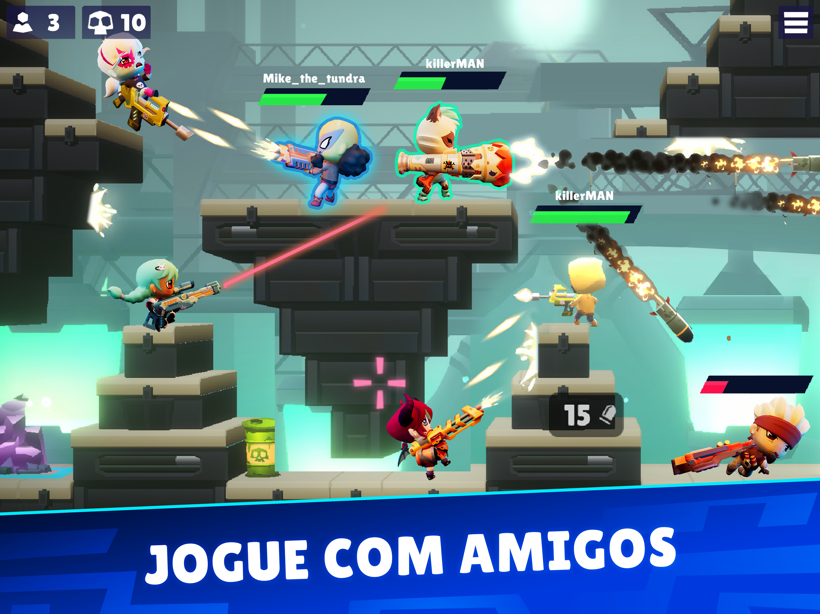 Captura de Tela do Jogo Bullet League - BATTLE ROYALE