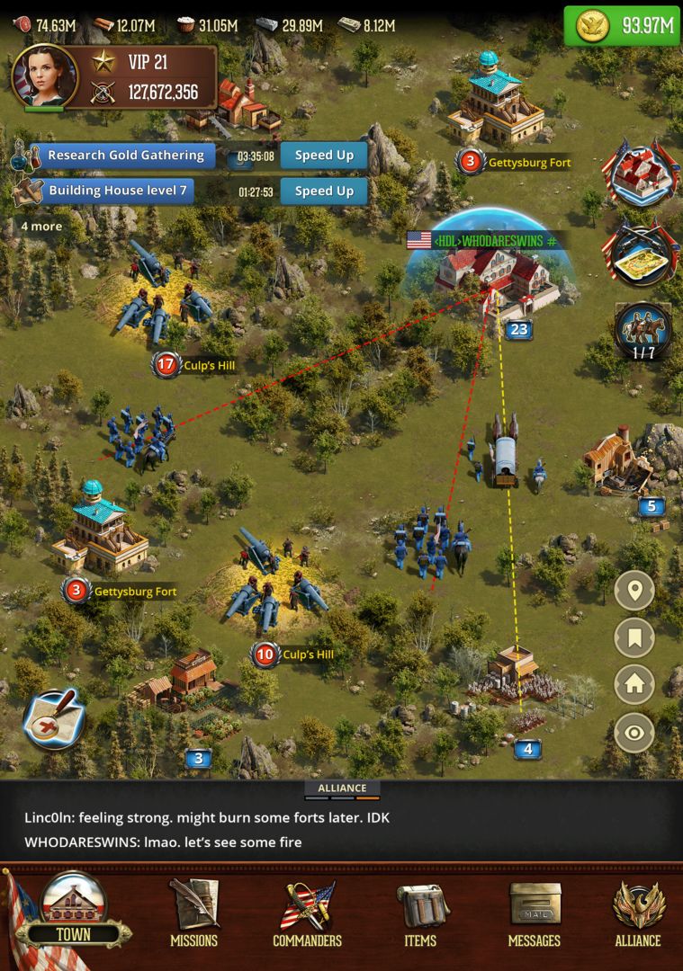 Screenshot of War and Peace: Civil War Clash