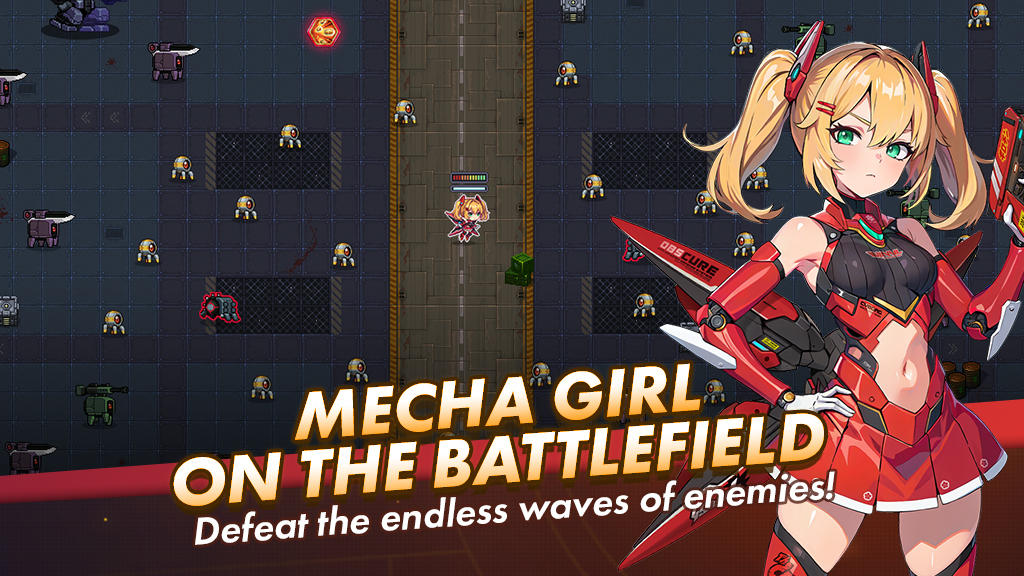 Mecha Waifu Survivor io Game Screenshot