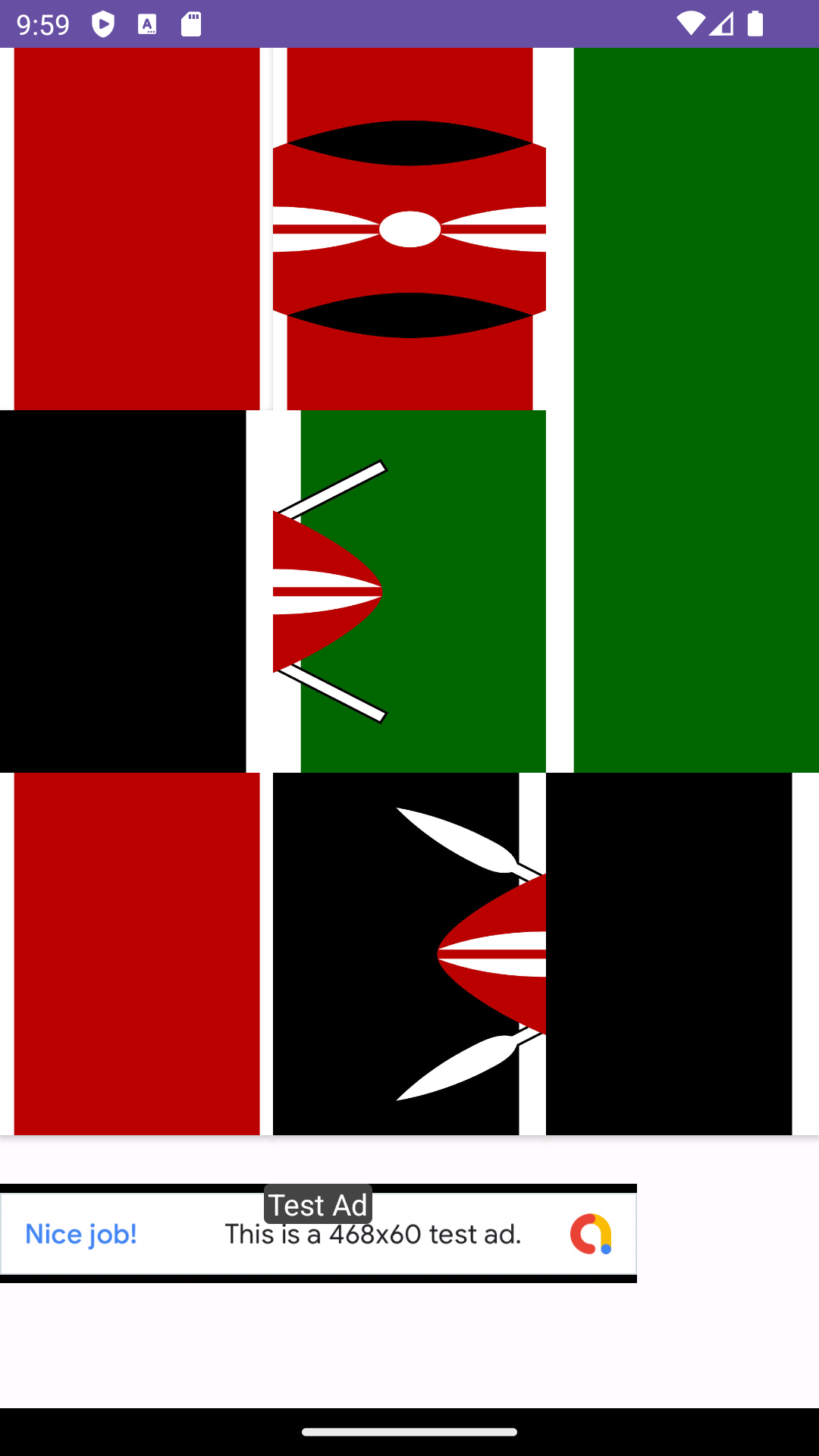 Kenya Flag Puzzle Game Screenshot