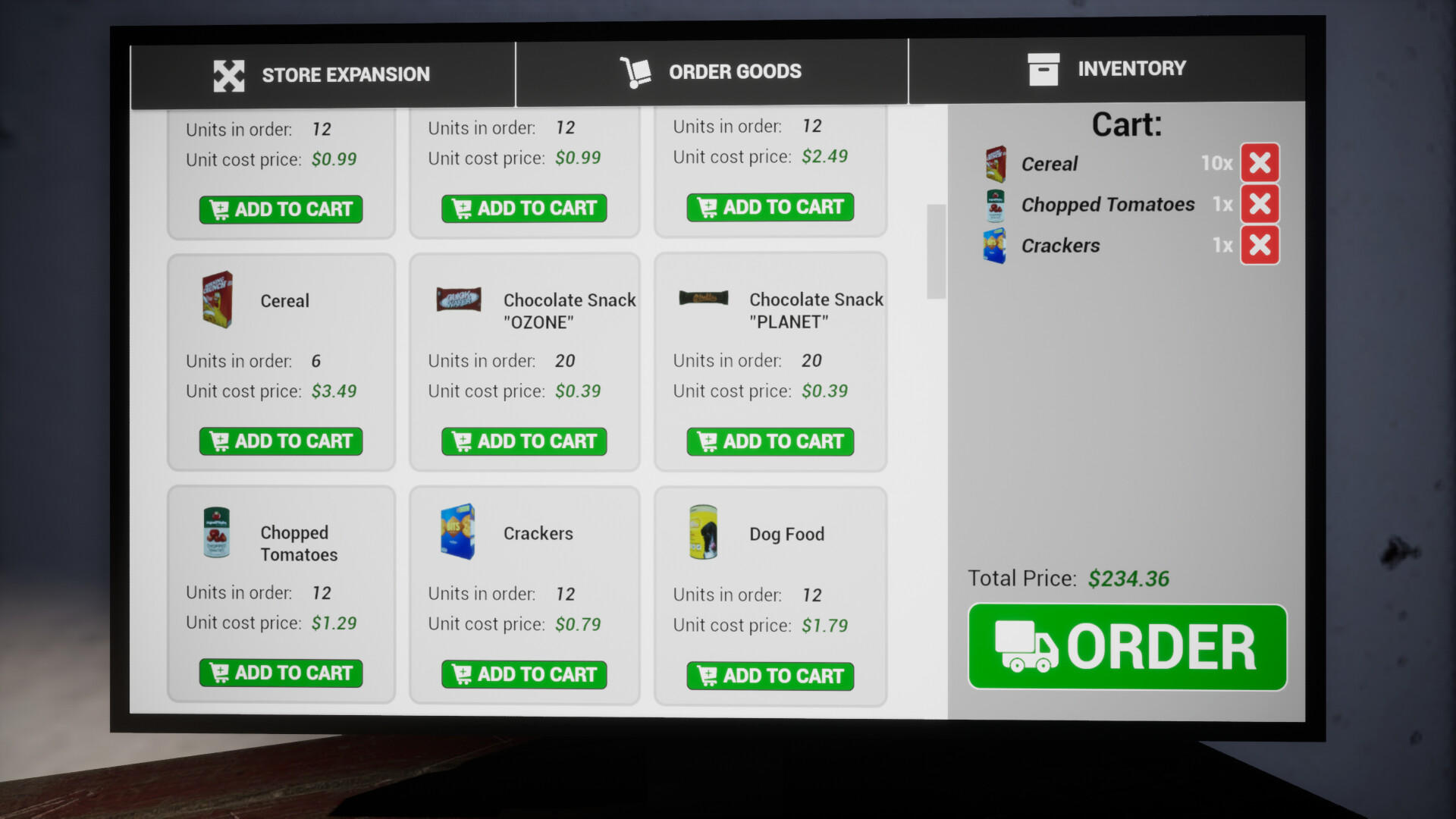 Grocery Store Simulator 게임 스크린 샷