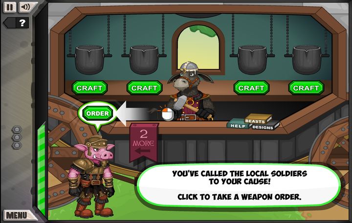 Screenshot 1 of Jack blacksmith on cool math: Fun Craft Game 1