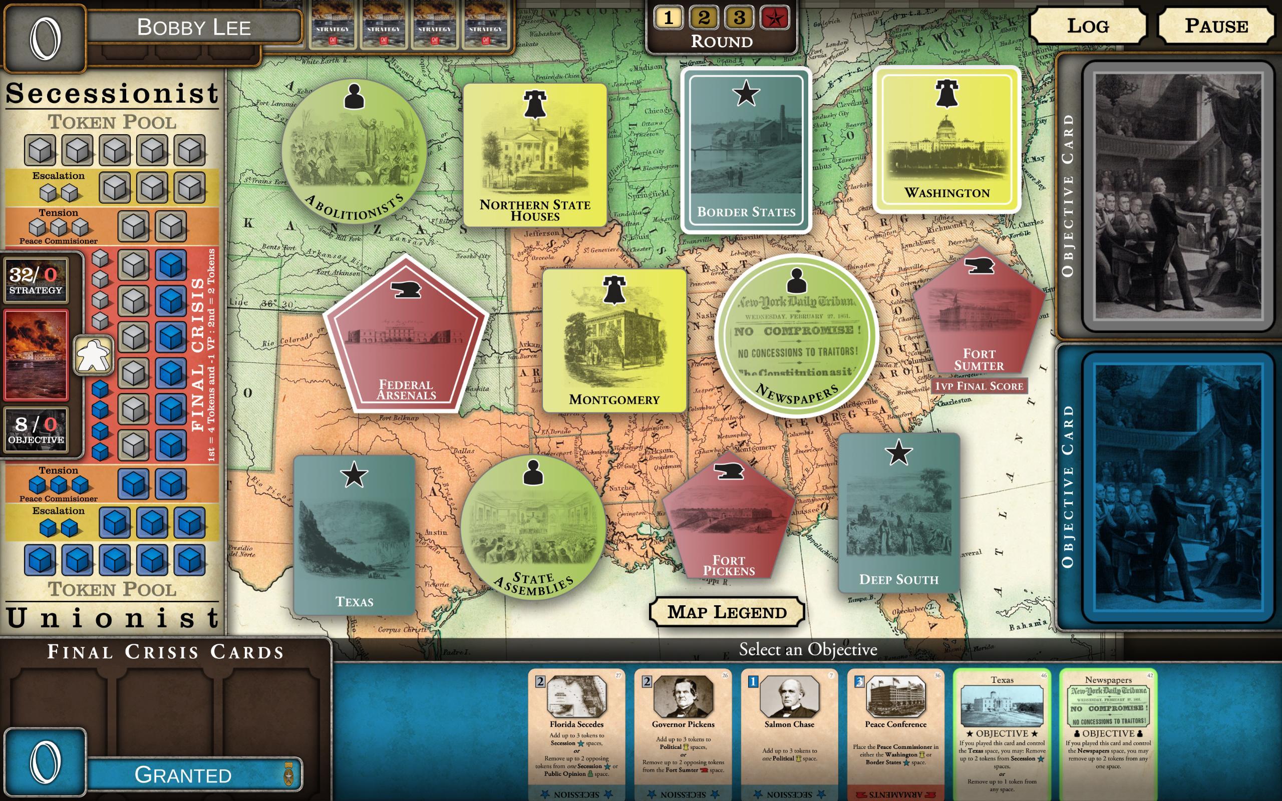 Captura de Tela do Jogo Fort Sumter: The Secession Cri