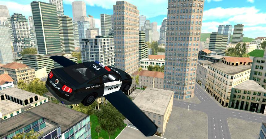 Flying Police Car Simulator 게임 스크린 샷