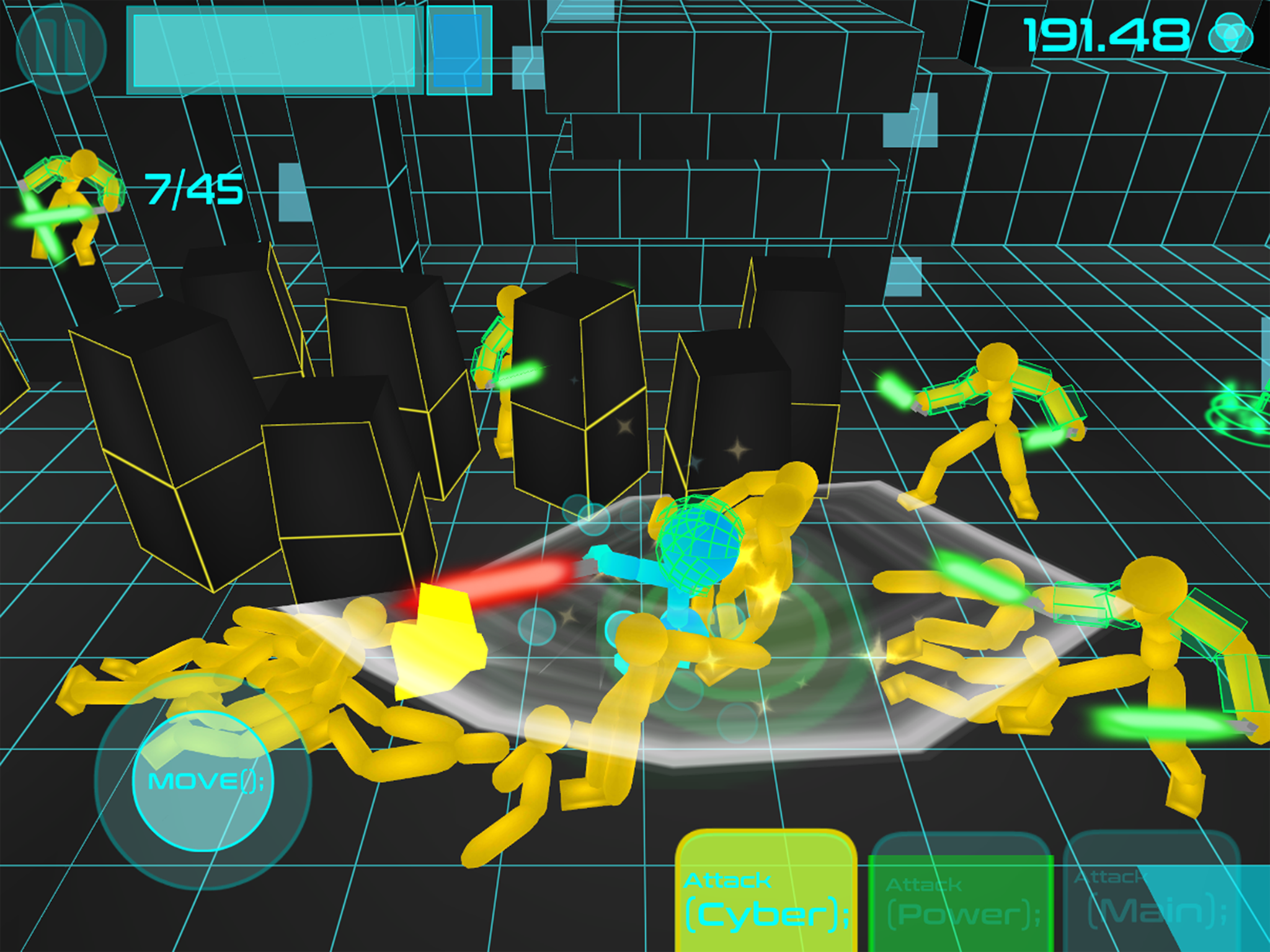 Stickman Neon Sword Fighting Game Screenshot