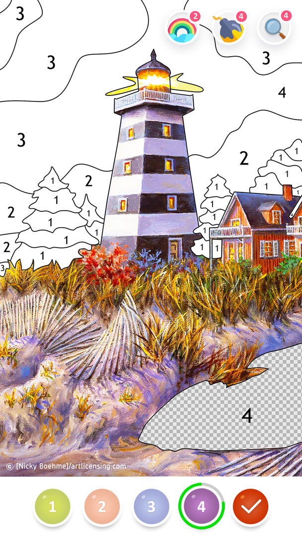 마법 숫자 색칠게임 - 컬러링북 및 그림 그리기 게임 스크린 샷