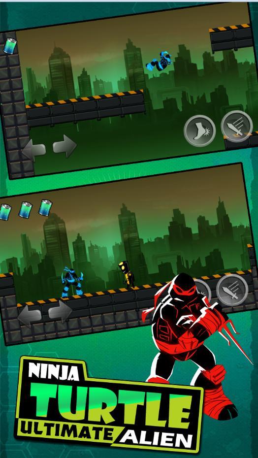 Shadow Turtles Ninja vs Alien Game Screenshot