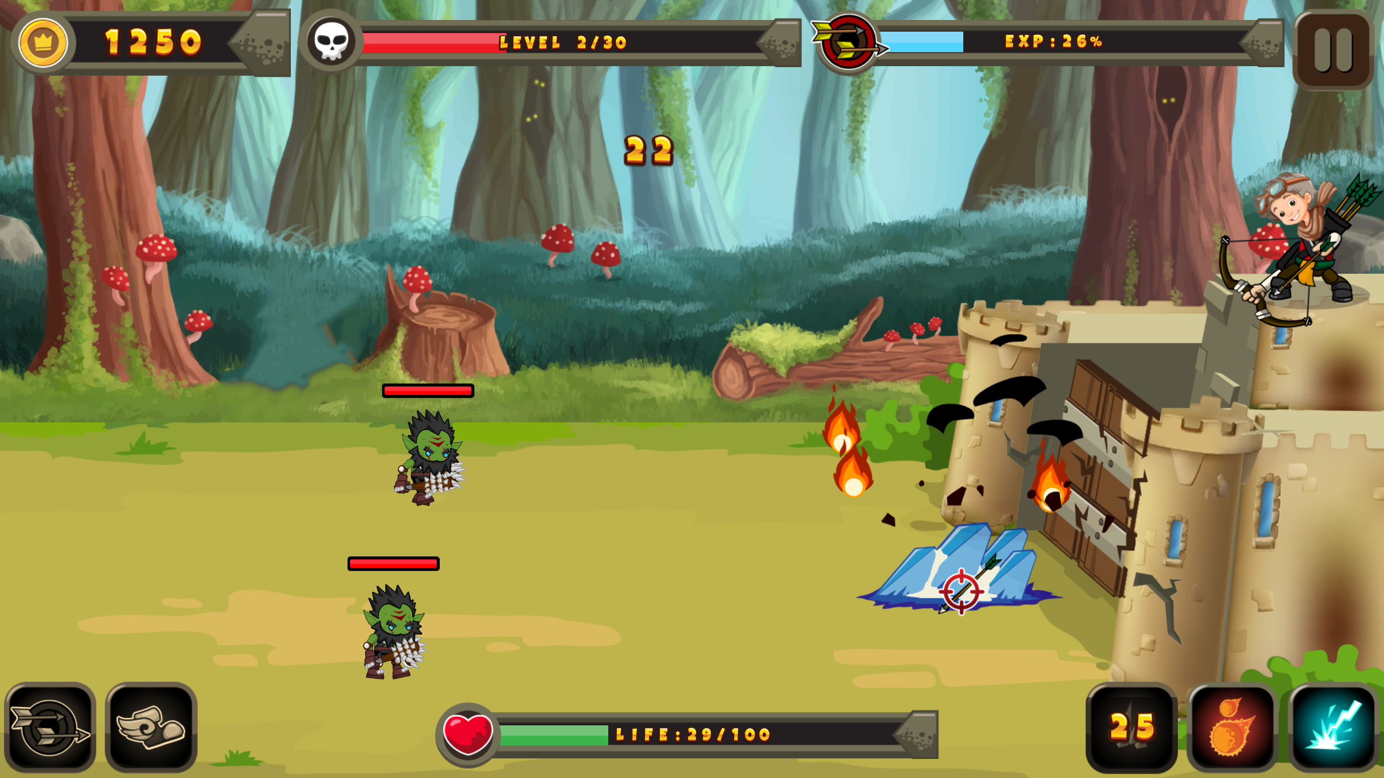 Hero Defense Castle 게임 스크린샷