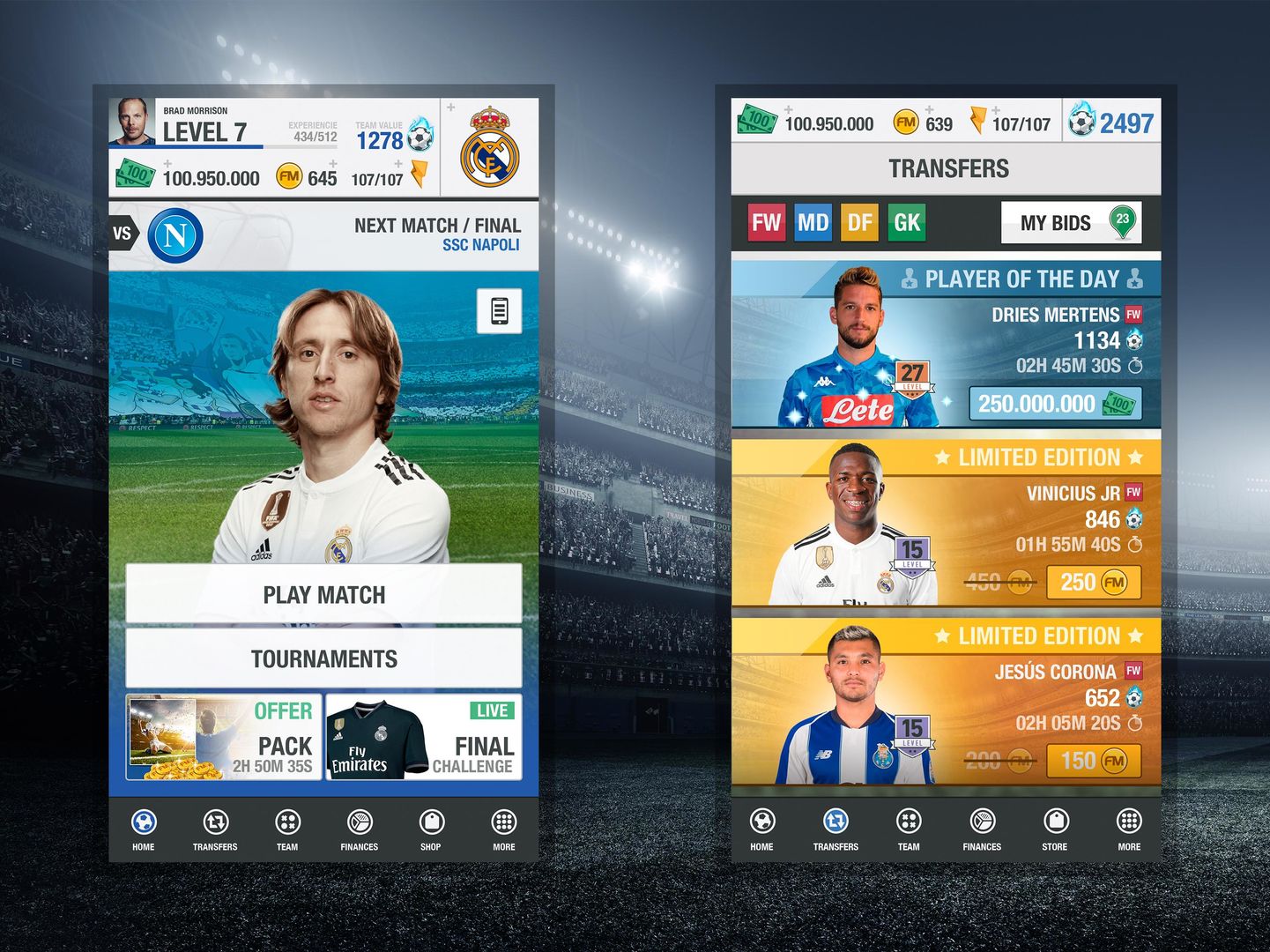 Screenshot of PRO Soccer Manager 2018 Cup