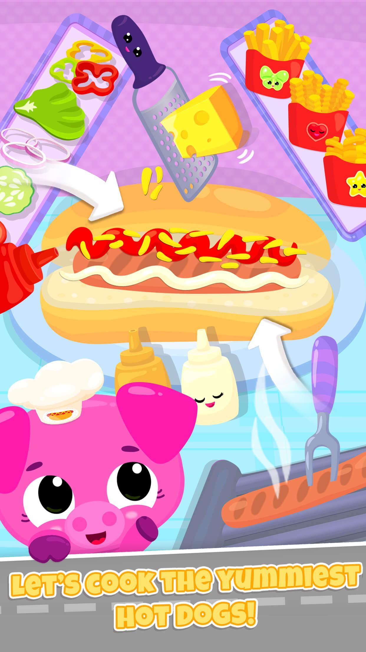 Cute & Tiny Food Trucks - Cooking with Baby Pets Game Screenshot