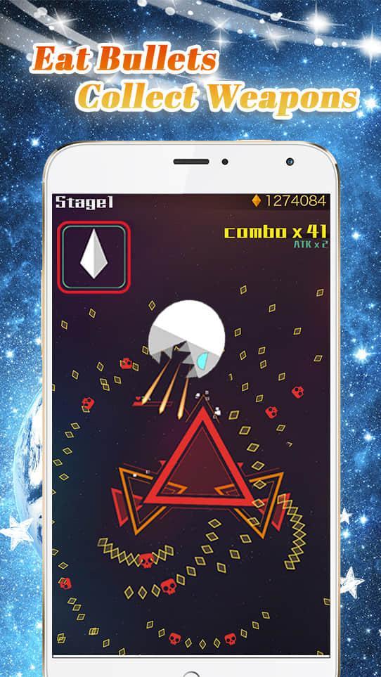 SpaceEater - パックマンスペースシューティングゲーム ゲームのスクリーンショット