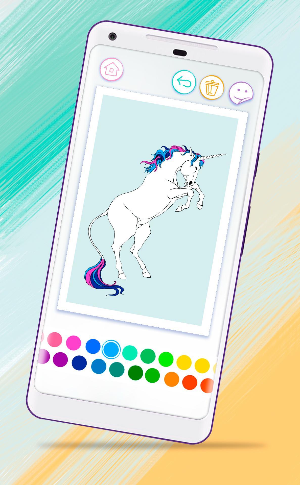 Unicorn Coloring Book Game Screenshot