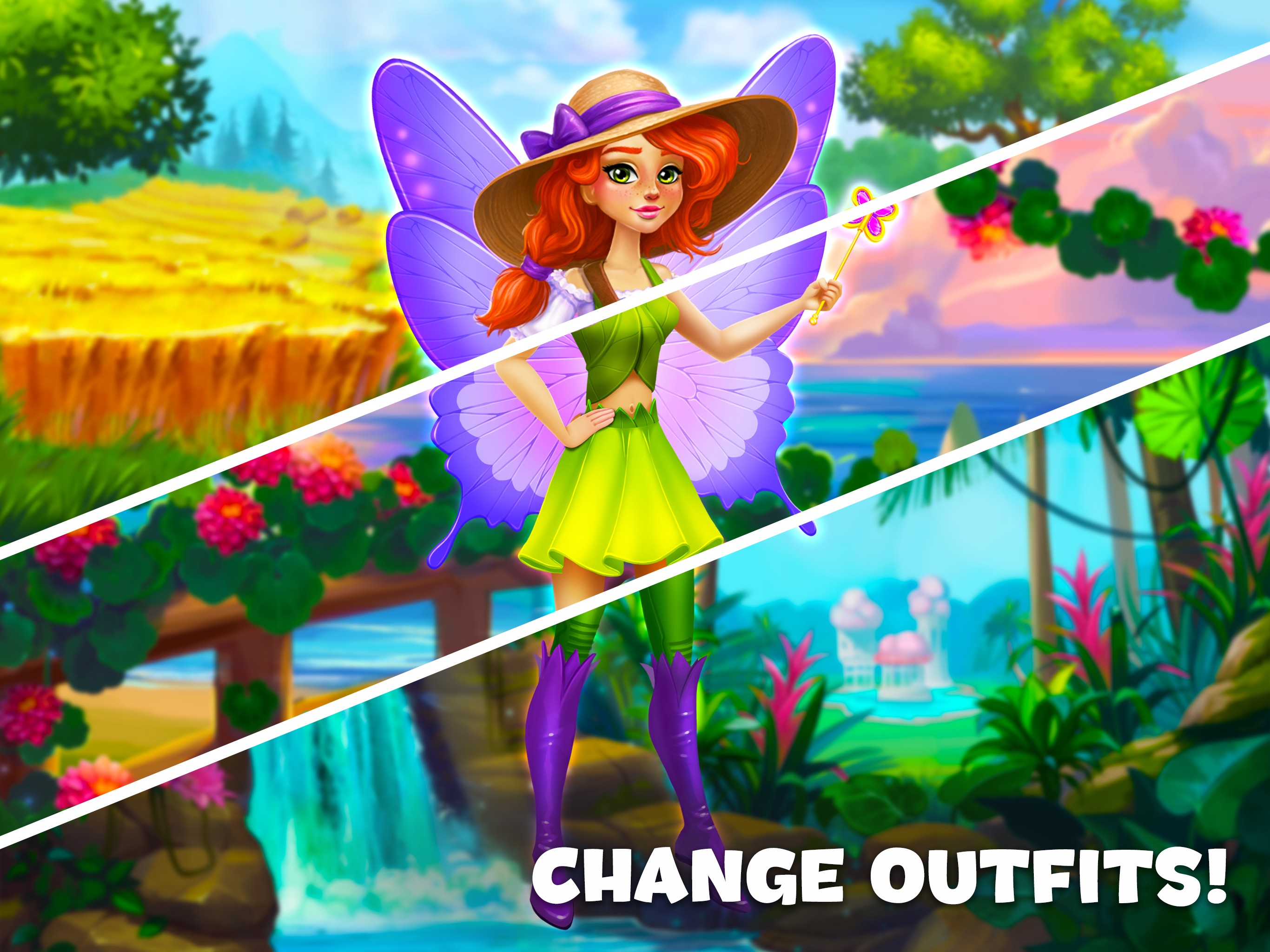Butterfly Garden Mystery: Scapes Match 3 Story Game Screenshot