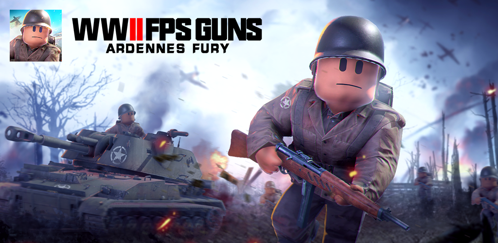 Banner of Ardennes Fury: WW2 FPS Guns 